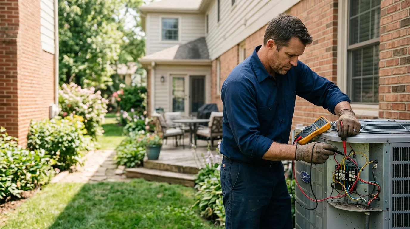 HVAC technician working near Wyoming, WV
